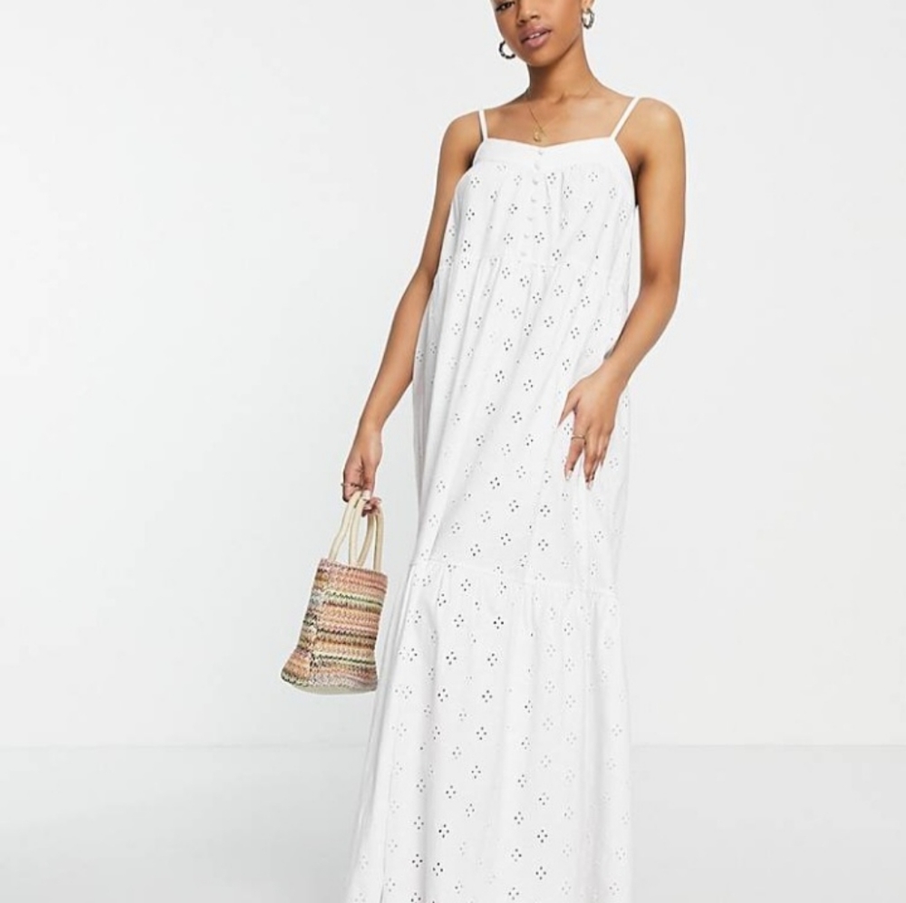 White New with tags, white ASOS maxi dress. Size 12 and size 14